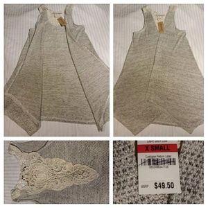 American Rag Draped Cardigan XS Light Grey